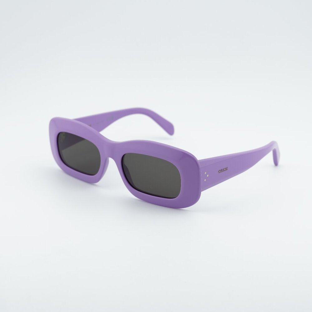 Celine CL40294I 78A Sunglasses Shiny Purple Rectangle Frame, Grey Lenses - Picture 1 of 10